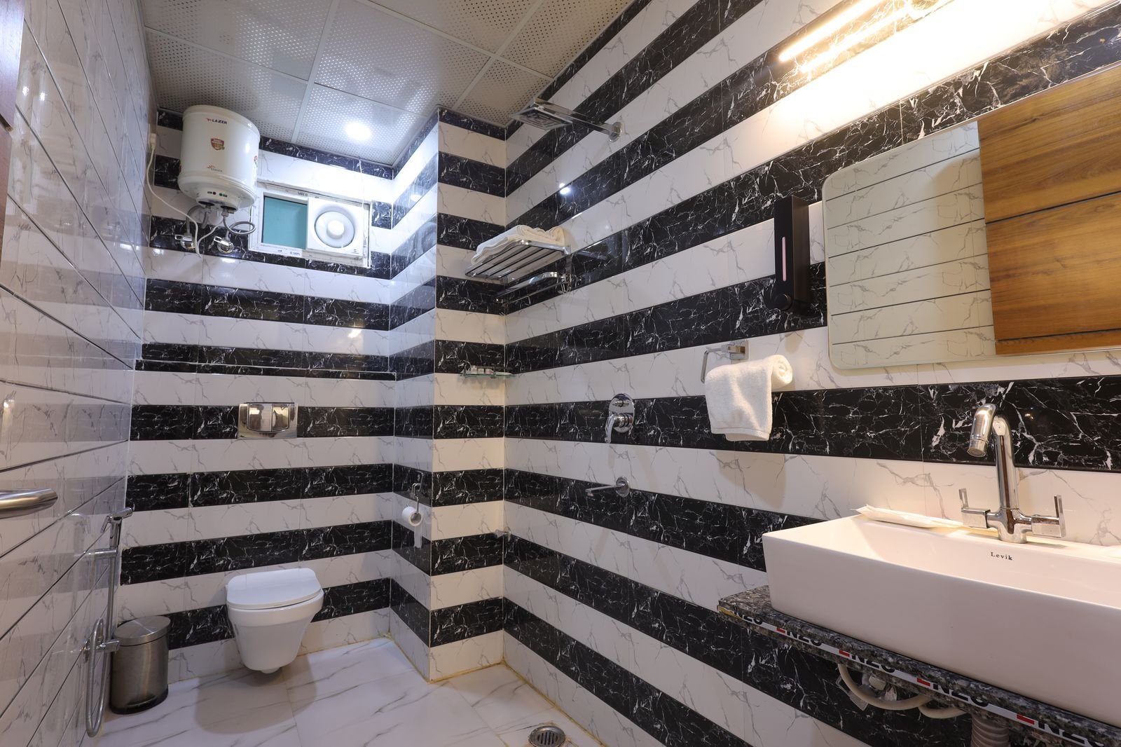 Hotel room bathroom